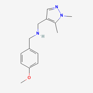 1-(1,5-dimethyl-1H-pyrazol-4-yl)-N-(4-methoxybenzyl)methanamine