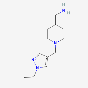 {1-[(1-Ethyl-1H-pyrazol-4-YL)methyl]piperidin-4-YL}methylamine