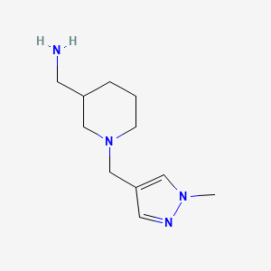 {1-[(1-Methyl-1H-pyrazol-4-YL)methyl]piperidin-3-YL}methylamine