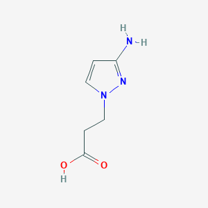 molecular formula C6H9N3O2 B3197714 3-(3-amino-1H-pyrazol-1-yl)propanoic acid CAS No. 1006486-03-8