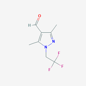 3,5-Dimethyl-1-(2,2,2-trifluoroethyl)-1H-pyrazole-4-carbaldehyde