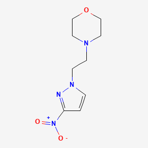 molecular formula C9H14N4O3 B3197749 4-[2-(3-Nitro-1H-pyrazol-1-yl)ethyl]morpholine CAS No. 1006568-46-2