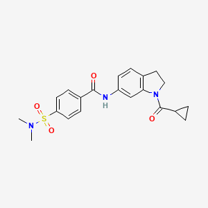 molecular formula C21H23N3O4S B3197977 N-(1-(cyclopropanecarbonyl)indolin-6-yl)-4-(N,N-dimethylsulfamoyl)benzamide CAS No. 1007699-85-5