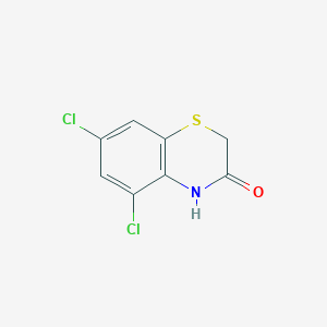 molecular formula C8H5Cl2NOS B3198014 2H-1,4-Benzothiazin-3(4H)-one, 5,7-dichloro- CAS No. 100831-31-0