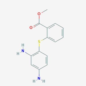 molecular formula C14H14N2O2S B3198041 Methyl 2-((2,4-diaminophenyl)thio)benzoate CAS No. 100870-46-0