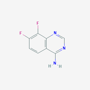 molecular formula C8H5F2N3 B3198071 7,8-Difluoroquinazolin-4-amine CAS No. 1009036-31-0