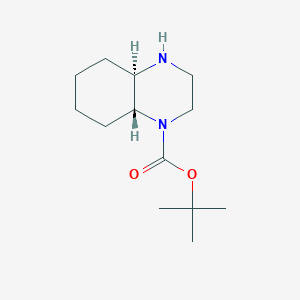 molecular formula C13H24N2O2 B3198079 tert-butyl (4aR,8aR)-3,4,4a,5,6,7,8,8a-octahydro-2H-quinoxaline-1-carboxylate CAS No. 1009075-46-0