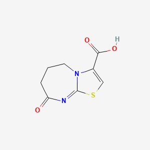 molecular formula C8H8N2O3S B3198131 8-Oxo-5,6,7,8-tetrahydro-thiazolo[3,2-a][1,3]diazepine-3-carboxylic acid CAS No. 1009571-63-4