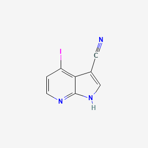 molecular formula C8H4IN3 B3198158 4-Iodo-1H-pyrrolo[2,3-b]pyridine-3-carbonitrile CAS No. 1009838-81-6