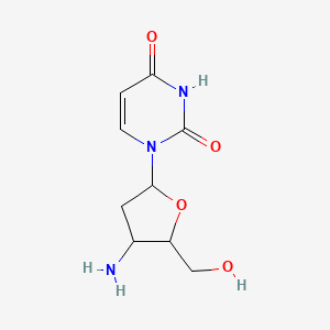 molecular formula C9H13N3O4 B3198173 3'--Amino-2',3'-dideoxyuridine CAS No. 101062-04-8