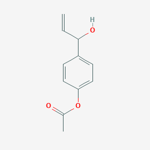 molecular formula C11H12O3 B3198245 1'-Hydroxychavicol acetate CAS No. 101135-02-8