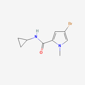 molecular formula C9H11BrN2O B3198299 4-bromo-N-cyclopropyl-1-methyl-1H-pyrrole-2-carboxamide CAS No. 1011427-66-9