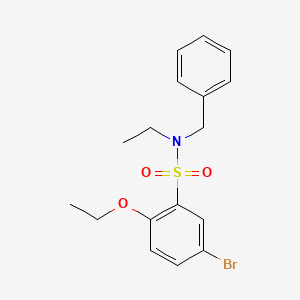 molecular formula C17H20BrNO3S B3198417 N-benzyl-5-bromo-2-ethoxy-N-ethylbenzenesulfonamide CAS No. 1013275-08-5