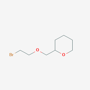 molecular formula C8H15BrO2 B3198699 2-[(2-Bromoethoxy)methyl]oxane CAS No. 1016507-41-7