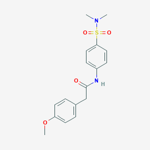 molecular formula C17H20N2O4S B319875 N-{4-[(dimethylamino)sulfonyl]phenyl}-2-(4-methoxyphenyl)acetamide 