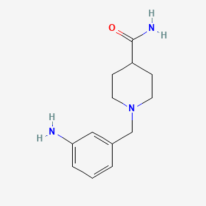 molecular formula C13H19N3O B3199077 1-[(3-Aminophenyl)methyl]piperidine-4-carboxamide CAS No. 1016764-97-8