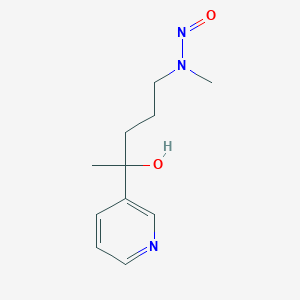 molecular formula C11H17N3O2 B031992 3-Pyridinemethanol, alpha-methyl-alpha-(3-(methylnitrosoamino)propyl)- CAS No. 127171-58-8