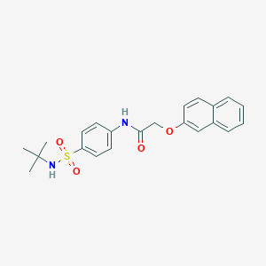 molecular formula C22H24N2O4S B319937 N-{4-[(tert-butylamino)sulfonyl]phenyl}-2-(2-naphthyloxy)acetamide 