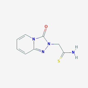 molecular formula C8H8N4OS B3199424 2-{3-oxo-2H,3H-[1,2,4]triazolo[4,3-a]pyridin-2-yl}ethanethioamide CAS No. 1016852-31-5