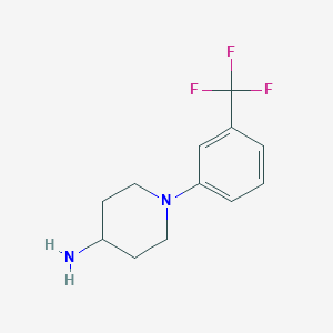 molecular formula C12H15F3N2 B3199474 1-[3-(Trifluoromethyl)phenyl]piperidin-4-amine CAS No. 1016864-56-4