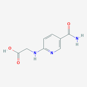 molecular formula C8H9N3O3 B3199479 2-[(5-Carbamoylpyridin-2-yl)amino]acetic acid CAS No. 1016864-70-2