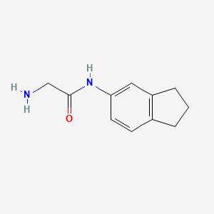 molecular formula C11H14N2O B3199591 2-amino-N-(2,3-dihydro-1H-inden-5-yl)acetamide CAS No. 1017019-23-6