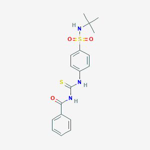 molecular formula C18H21N3O3S2 B319960 N-[[4-(tert-butylsulfamoyl)phenyl]carbamothioyl]benzamide 