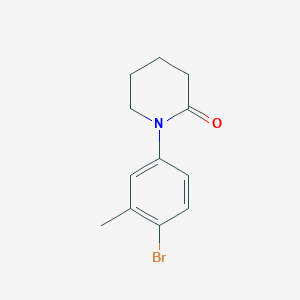 molecular formula C12H14BrNO B3199637 1-(4-Bromo-3-methylphenyl)piperidin-2-one CAS No. 1017029-00-3