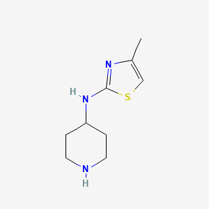 molecular formula C9H15N3S B3199728 N-(4-methyl-1,3-thiazol-2-yl)piperidin-4-amine CAS No. 1017046-71-7