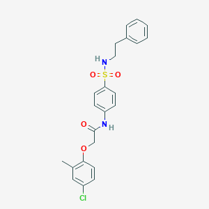 molecular formula C23H23ClN2O4S B319980 2-(4-chloro-2-methylphenoxy)-N-(4-{[(2-phenylethyl)amino]sulfonyl}phenyl)acetamide 