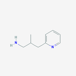 molecular formula C9H14N2 B3199818 2-Methyl-3-(pyridin-2-yl)propan-1-amine CAS No. 1017145-15-1
