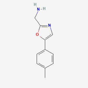 molecular formula C11H12N2O B3199882 [5-(4-Methylphenyl)-1,3-oxazol-2-yl]methanamine CAS No. 1017178-61-8