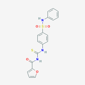 molecular formula C18H15N3O4S2 B319995 N-[[4-(phenylsulfamoyl)phenyl]carbamothioyl]furan-2-carboxamide 