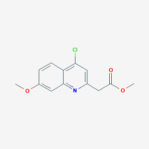 molecular formula C13H12ClNO3 B3200118 Methyl 2-(4-chloro-7-methoxyquinolin-2-yl)acetate CAS No. 1017403-04-1