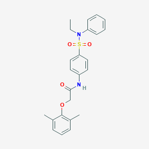 molecular formula C24H26N2O4S B320022 2-(2,6-dimethylphenoxy)-N-[4-[ethyl(phenyl)sulfamoyl]phenyl]acetamide 