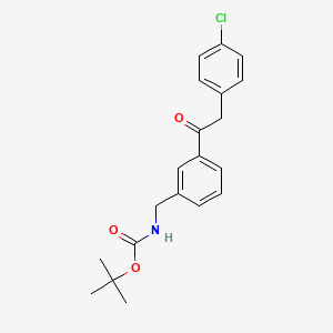 molecular formula C20H22ClNO3 B3200422 tert-Butyl 3-(2-(4-chlorophenyl)acetyl)benzylcarbamate CAS No. 1017781-63-3