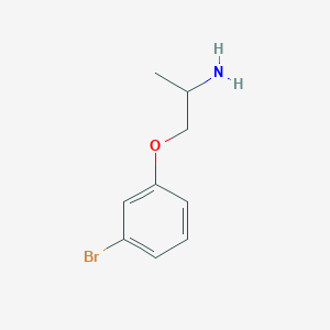 molecular formula C9H12BrNO B3200607 1-(2-Aminopropoxy)-3-bromobenzene CAS No. 1018586-11-2