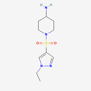 1-[(1-ethyl-1H-pyrazol-4-yl)sulfonyl]piperidin-4-amine