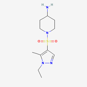 1-((1-Ethyl-5-methyl-1H-pyrazol-4-yl)sulfonyl)piperidin-4-amine