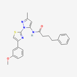N-(1-(4-(3-methoxyphenyl)thiazol-2-yl)-3-methyl-1H-pyrazol-5-yl)-4-phenylbutanamide