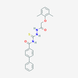 molecular formula C24H23N3O3S B320074 N-({2-[(2,6-dimethylphenoxy)acetyl]hydrazino}carbothioyl)[1,1'-biphenyl]-4-carboxamide 