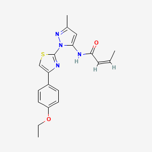 (Z)-N-(1-(4-(4-ethoxyphenyl)thiazol-2-yl)-3-methyl-1H-pyrazol-5-yl)but-2-enamide
