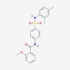molecular formula C22H22N2O4S B320085 N-{4-[(2,4-dimethylanilino)sulfonyl]phenyl}-2-methoxybenzamide 