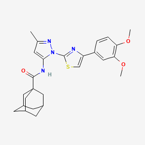 N-{1-[4-(3,4-dimethoxyphenyl)-1,3-thiazol-2-yl]-3-methyl-1H-pyrazol-5-yl}adamantane-1-carboxamide