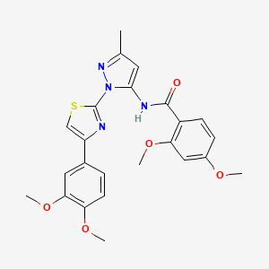 N-(1-(4-(3,4-dimethoxyphenyl)thiazol-2-yl)-3-methyl-1H-pyrazol-5-yl)-2,4-dimethoxybenzamide