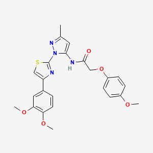 N-(1-(4-(3,4-dimethoxyphenyl)thiazol-2-yl)-3-methyl-1H-pyrazol-5-yl)-2-(4-methoxyphenoxy)acetamide
