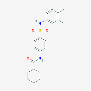 molecular formula C21H26N2O3S B320093 N-[4-[(3,4-dimethylphenyl)sulfamoyl]phenyl]cyclohexanecarboxamide 