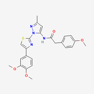 N-(1-(4-(3,4-dimethoxyphenyl)thiazol-2-yl)-3-methyl-1H-pyrazol-5-yl)-2-(4-methoxyphenyl)acetamide