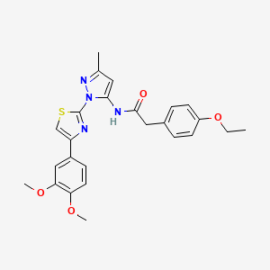 B3200939 N-(1-(4-(3,4-dimethoxyphenyl)thiazol-2-yl)-3-methyl-1H-pyrazol-5-yl)-2-(4-ethoxyphenyl)acetamide CAS No. 1019096-50-4