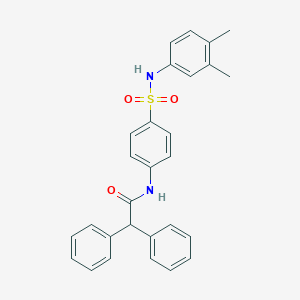 molecular formula C28H26N2O3S B320095 N-[4-[(3,4-dimethylphenyl)sulfamoyl]phenyl]-2,2-diphenylacetamide 